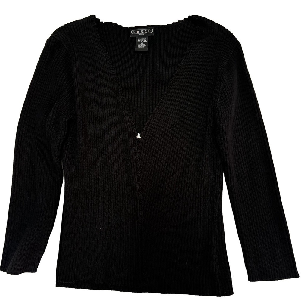 GAS.CO Black & White Abstract Dress with Black Sweater Shrug Set Size M NEW - Picture 3 of 15